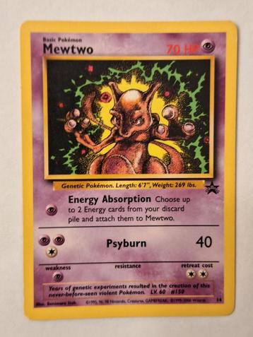 Mewtwo black star promo Pokemon kaart beschikbaar voor biedingen