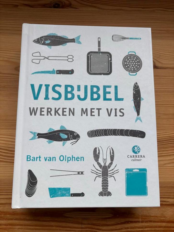Visbijbel - Werken met Vis - Bart van Olphen, Boeken, Kookboeken, Zo goed als nieuw, Hoofdgerechten, Europa, Gezond koken, Ophalen of Verzenden