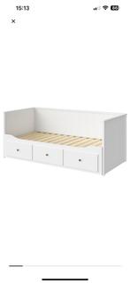 Ikea hemnes bedbank, Ophalen of Verzenden, Zo goed als nieuw, Tweepersoons, Hout