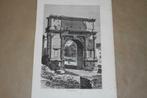 Antieke gravure - Boog van Titus (Forum Romanum) 1870 !!, Antiek en Kunst, Ophalen