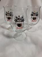 DUVEL glazen met wapenschild en rode letters,3 stuks, Ophalen of Verzenden, Zo goed als nieuw, Glas of Glazen, Duvel