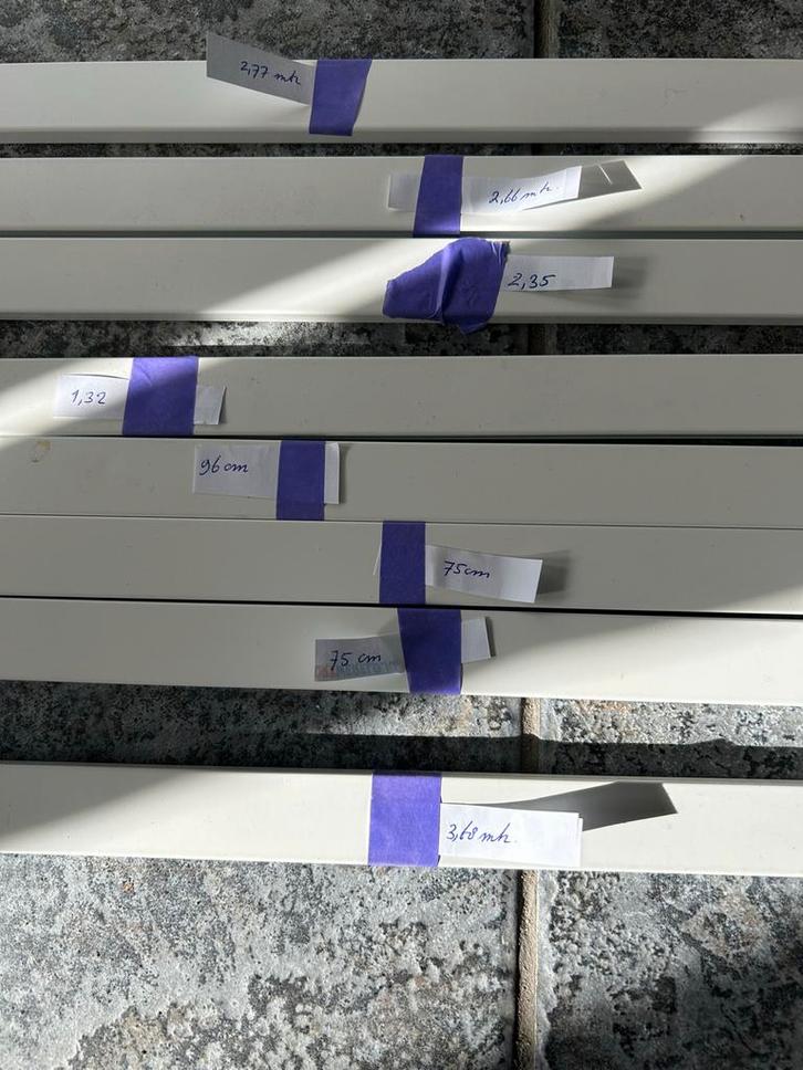 Bevestigingsrails - Diverse Lengtes, Doe-het-zelf en Verbouw, Metalen, Gebruikt, Aluminium, Ophalen