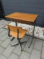 Vintage Kinderlessenaar + Stoel, Ophalen, Gebruikt, Bureau
