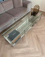 Eichholtz salon tafel 190x45 gehard glas chroom, Ophalen, Minder dan 50 cm, Gebruikt, Eichholtz