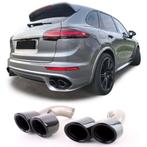 Uitlaat Sierstuk Zwart Voor Porsche Cayenne 92A Facelift 201