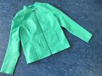 Lichtgroen (nep) "leren" jack (kind), Ophalen of Verzenden, Zo goed als nieuw, Maat 34 (XS) of kleiner, Groen