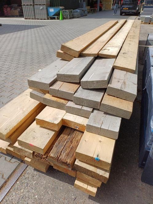 OPRUIMING PARTIJ VUREN BALKEN/PLANKEN 2E SOORT, Doe-het-zelf en Verbouw, Hout en Planken, Zo goed als nieuw, Overige typen, Vuren