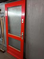 Deur hardhout met veiligheidsbeslag, extra slot + 8 sleutels, Gebruikt, 80 tot 100 cm, Ophalen of Verzenden, Buitendeur