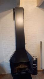 Kachel met complete openhaardset, in Hoenderloo ophalen, Huis en Inrichting, Ophalen, Gebruikt, Vrijstaande haard, Houthaard