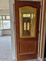 Hard houten Buitendeur met Glas, Ophalen of Verzenden, Glas, Buitendeur, 200 tot 215 cm