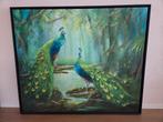 Giclee / schilderij (Jan Kooistra), Twee Pauwen, Ophalen, Overige typen, Zo goed als nieuw, 100 tot 125 cm