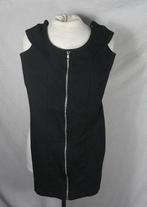 Stoere zwarte minijurk met rits.Mt 34.Merk Divided, ., Zwart, Ophalen of Verzenden, Zo goed als nieuw
