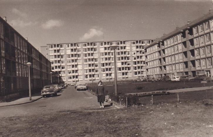 681M fotokaart Amsterdam, Wijnand Nuijenstr. Alma Tademastr., Verzamelen, Ansichtkaarten | Nederland, Gelopen, Noord-Holland, 1960 tot 1980
