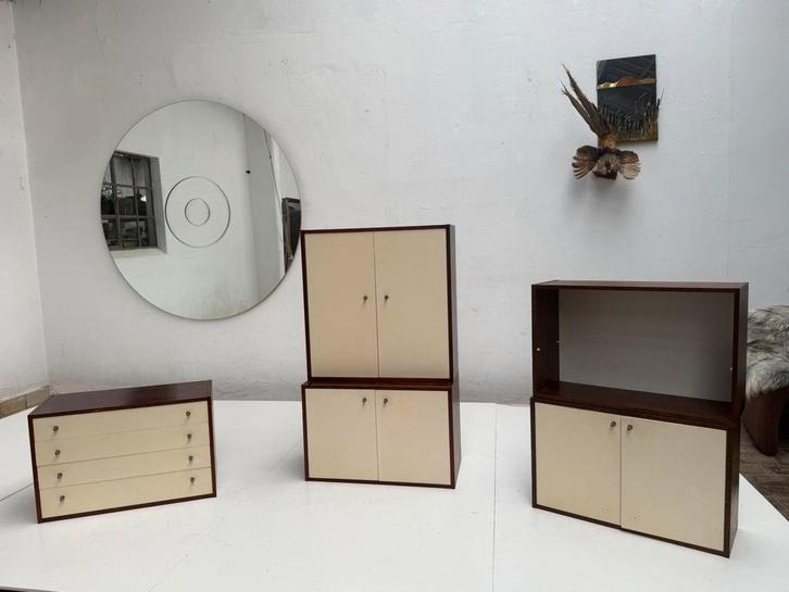 Vintage design modulair kast systeem pallisanser jaren 70, Antiek en Kunst, Kunst | Designobjecten, Ophalen