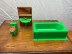 Groen bruine badkamer voor poppenhuis, Ophalen of Verzenden, Poppenhuis