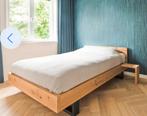 Gussta Ritsma eikenhouten bed 160x200 met nachtkastjes, Huis en Inrichting, Slaapkamer | Bedden, Ophalen, Bruin, Tweepersoons