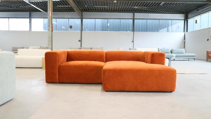 SALE showroommodellen modulaire banken BEIGE + TERRA korting, Huis en Inrichting, Banken | Bankstellen, Zo goed als nieuw, Hoekbank