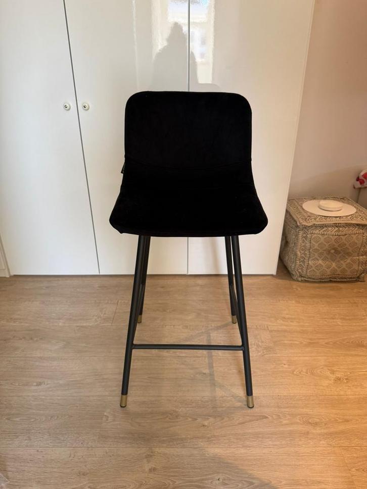 2 barkrukken taupe & zwart. Hoogte verstelbaar. Merk Bronx71, Huis en Inrichting, Barkrukken, Zo goed als nieuw, 60 tot 90 cm