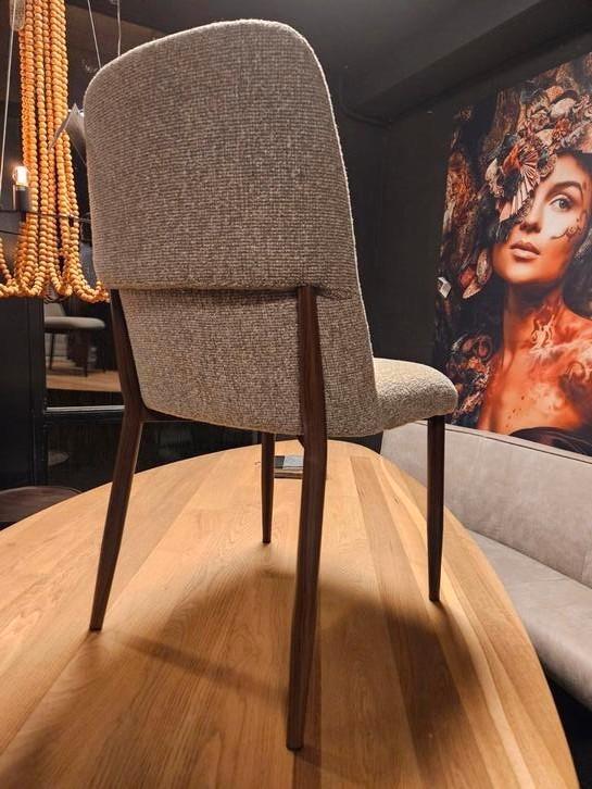 Stoel Ginny metalen frame noten kleur, Huis en Inrichting, Stoelen, Nieuw, Vijf, Zes of meer stoelen, Stof, Overige kleuren, Ophalen of Verzenden