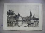 Gesigneerde Gravure Breda "Spanjaards Gat", Antiek en Kunst, Kunst | Etsen en Gravures, Ophalen of Verzenden