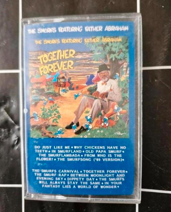 Cassettebandje De Smurfen ( met Vader Abraham ), Cd's en Dvd's, Cassettebandjes, Zo goed als nieuw, Nederlandstalig, 1 bandje
