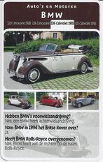 Z234 autokaartje bmw 326 limousine, Ophalen of Verzenden, Zo goed als nieuw, Auto's