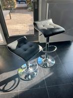 Barkruk set 2 grijs zgan, Huis en Inrichting, Barkrukken, Ophalen, 60 tot 90 cm, Zo goed als nieuw, Metaal