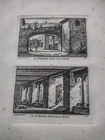 213/214 Utrecht St.Pieterspand Kopergravure 18e Eeuw dl 3 beschikbaar voor biedingen