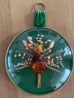 Vintage bollijstje rond 20 cm diameter met droogbloemen, Antiek en Kunst, Curiosa en Brocante, Ophalen of Verzenden