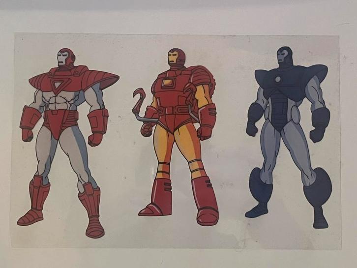 Marvel Animation Cels IronMan War Machine The Thing Mole Man, Verzamelen, Retro, Overige typen, Verzenden