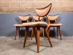 Vintage stoelen 4 Mid Century, Huis en Inrichting, Stoelen, Ophalen, Gebruikt, T, T