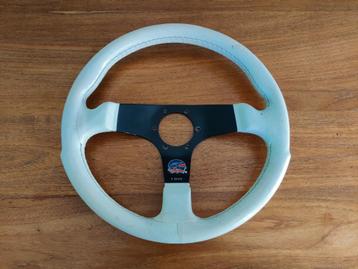 Vintage Personal Fittipaldi wit leren sportstuur 350mm  beschikbaar voor biedingen