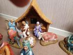Kerststal zelf gegoten en beschilderd 21delig keramiek, Ophalen of Verzenden, Zo goed als nieuw