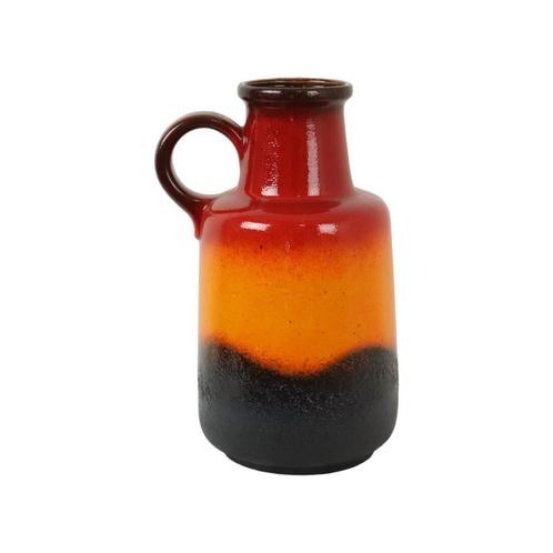 Fat Lava West Germany Vaas Aardewerk Scheurich Oranje Rood, Antiek en Kunst, Antiek | Keramiek en Aardewerk, Ophalen of Verzenden