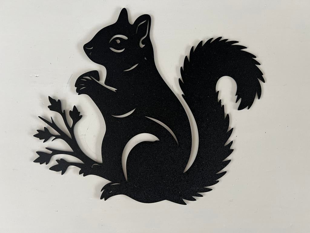 Metalen wanddecoratie eekhoorn, Ophalen of Verzenden, Nieuw