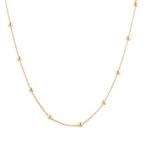 Stainless steel bolletjes ketting goud (40+6cm), Verzenden, Nieuw, Goud, Overige materialen