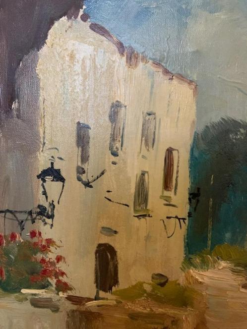 Jan Kelderman Zuid Europees straatje, Antiek en Kunst, Kunst | Schilderijen | Klassiek, Ophalen of Verzenden