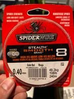 Spiderwire Stealth Smooth 8 braid 0.40mm 240m Red, Nieuw, Ophalen of Verzenden, Vislijn