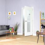 Witte binnendeur met glas stomp en opdek, Doe-het-zelf en Verbouw, Deuren en Horren, Nieuw, 80 tot 100 cm, Ophalen of Verzenden