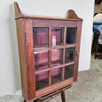 vintage vitrinekastje met glas-in-loodstijl ramen, Ophalen