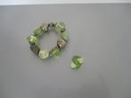 Dames armband met ring groene kleuren, Ophalen of Verzenden, Zo goed als nieuw, Groen, Overige materialen