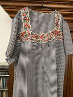 Oktoberfest Blouse - Zwart Wit Geblokt, Ophalen of Verzenden, Zo goed als nieuw, Maat 38/40 (M), Zwart