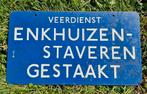Emaille bord veerdienst Enkhuizen-Stavoren gestaakt/hervat, Ophalen of Verzenden, Zo goed als nieuw