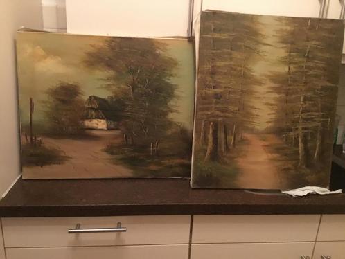 2 x schilderij van g quidousse €120 ook los, Antiek en Kunst, Kunst | Schilderijen | Klassiek, Ophalen of Verzenden