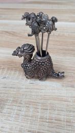 Antieke cocktail prikker set chinese draak (zwaar), Antiek en Kunst, Ophalen of Verzenden