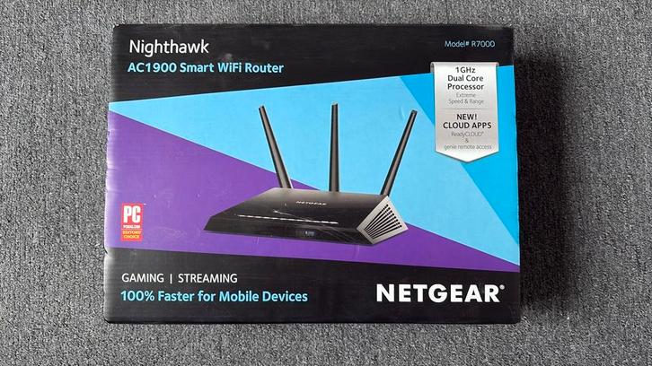 NETGEAR Nighthawk R7000 AC1900 Dual-Band Smart WiFi Router, Computers en Software, Netwerk switches, Gebruikt, Ophalen
