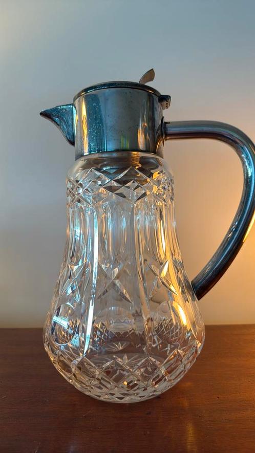 Art deco WMF Sap kan “Kalte Ente” met glazen koel cilinder., Antiek en Kunst, Antiek | Glas en Kristal, Ophalen of Verzenden