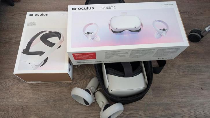 Oculus Quest 2 VR Bril + Comfort Hoofdband & Draagtas, Spelcomputers en Games, Virtual Reality, Zo goed als nieuw, VR-bril, Ophalen of Verzenden