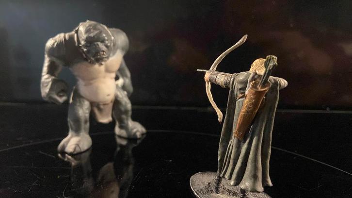 NLP lord of the rings Specials: Legolas en Moria trol, Verzamelen, Lord of the Rings, Zo goed als nieuw, Actiefiguurtje, Ophalen of Verzenden