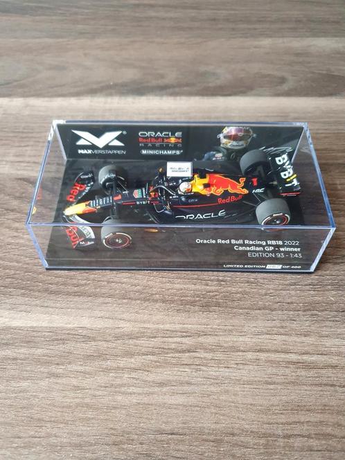 Max verstappen RB18 winnaar Canada 2022 schaal 1/43, Verzamelen, Automerken, Motoren en Formule 1, Nieuw, Formule 1, Verzenden